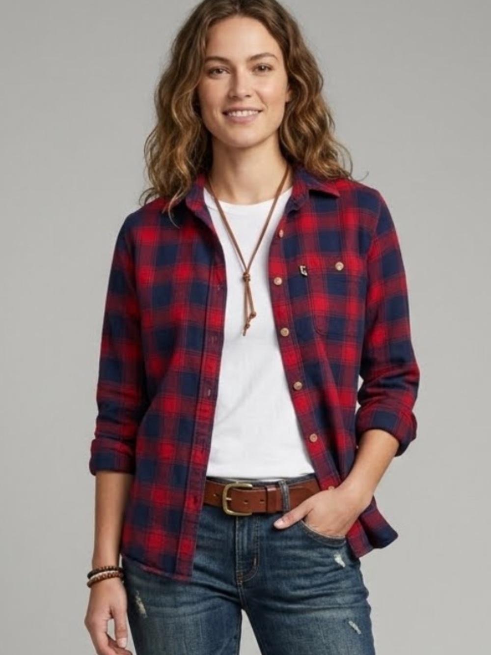 Buffalo Jackson Tartan Plaid Shirt Flannel Outdoor Gorpcore Granola Girl Medium